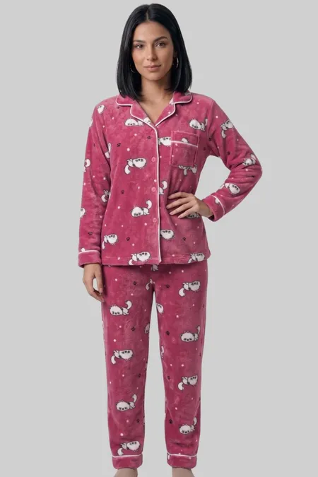PIJAMA -2531-AMERICANO PELUCIADO-(P.M.G.GG)