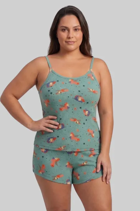 SHORT DOLL CANELADO-5241-ESTAMPADO (GG)