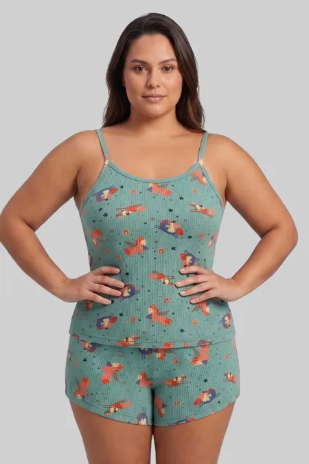 SHORT DOLL CANELADO-5241-ESTAMPADO (GG)