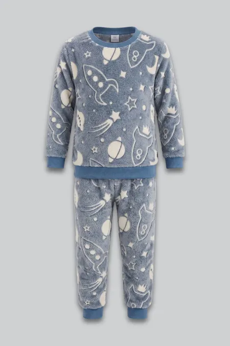 PIJAMA MASCULINO INFANTIL-2577- PLUSH (6, 8, 10, 12,14,16)