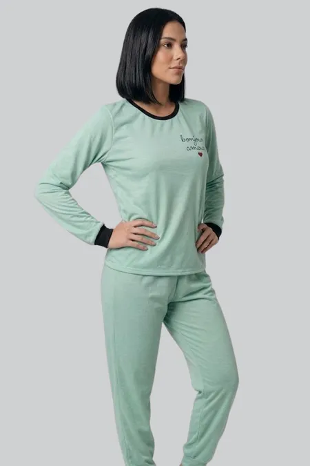PIJAMA MOLETINHO-991-FEMININO (P, M, G)