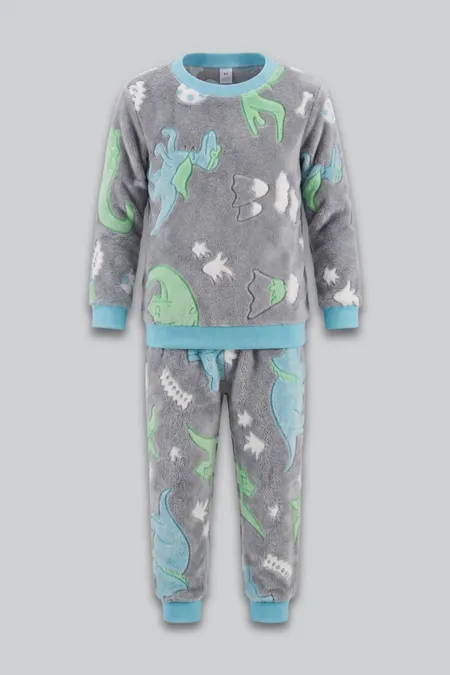 PIJAMA MASCULINO INFANTIL-2577- PLUSH (6, 8, 10, 12,14,16)