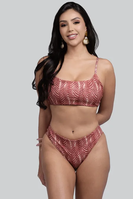 BIQUÍNI-1352- TOP FIO DUPLO ESTAMPADO  (P, M, G.)