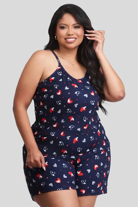 SHORT DOLL CANELADO-5241-ESTAMPADO (GG)